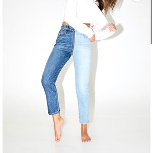 Revice yin yang crop jeans
